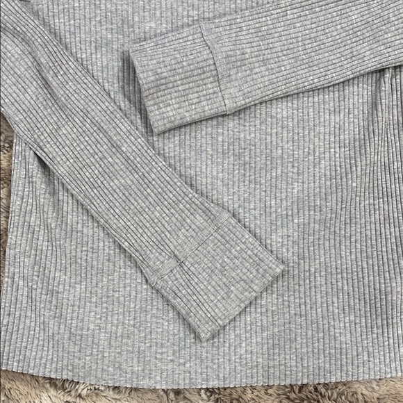 Aerie Heather Gray Ribbed Tee - Picture 3 of 3